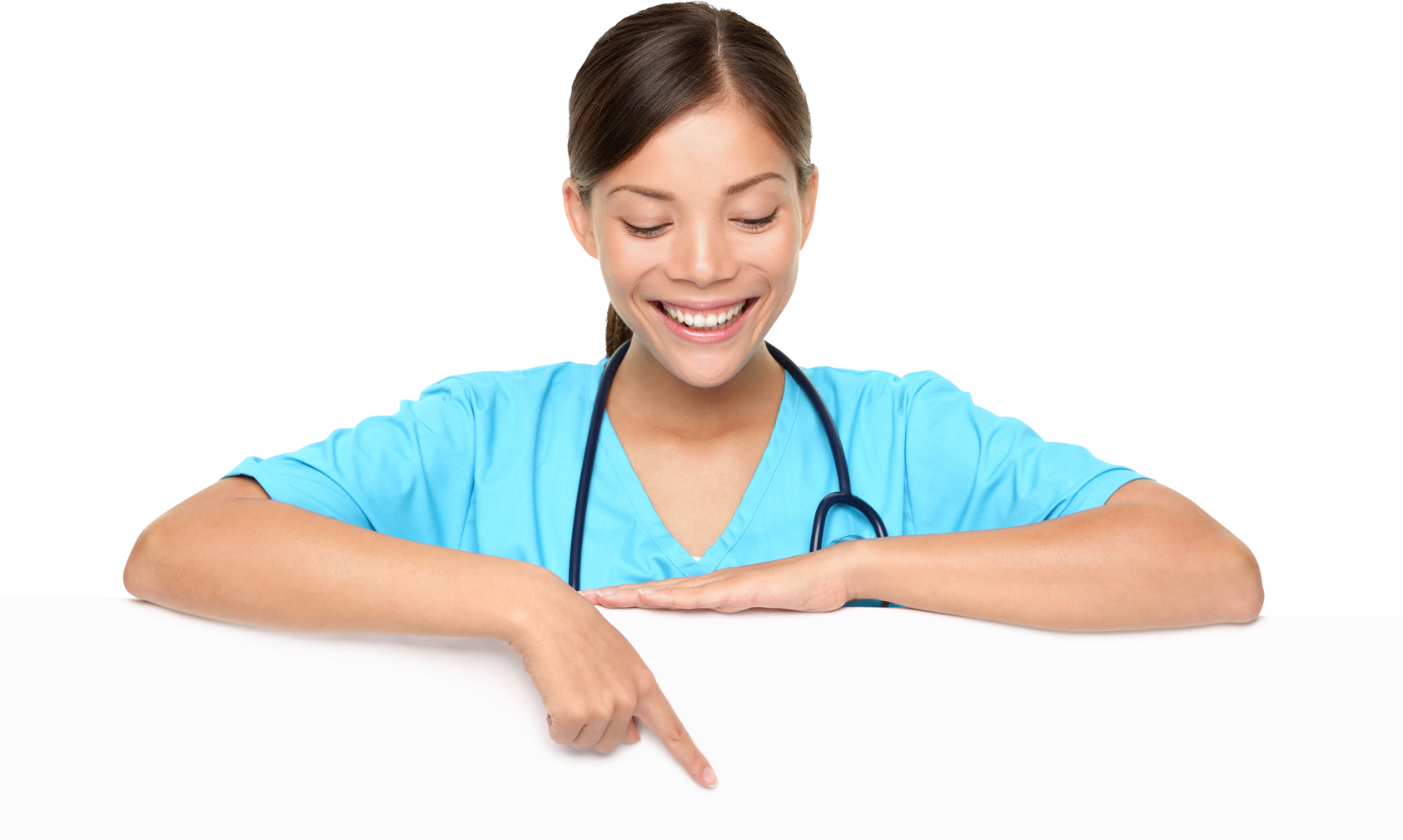 Young Female Doctor Pointing